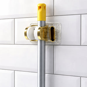 Wall Mounted Broom Mop Holder With Strong Grip Clips