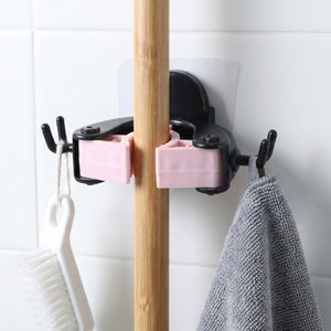Powerful Antler Style Wall Mounted Mop Broom Holder (1 Pc)
