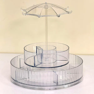 Premium 360 Rotating Makeup Jewellery Organizer Stand (1 Pc)