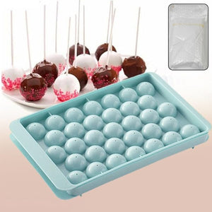 Plastic Round Reusable Ice Cube Ice Ball Mold Lollipop Candy Maker 33 Moulds (16.510 Cm 1 Pc)