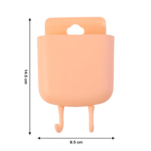 Multi-purpose Plastic Wall Mounted Mobile Charging Holder Set (4 Pc)