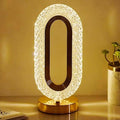 Oval Crystal LED Lamp Touch Control - 3 Way Dimmable